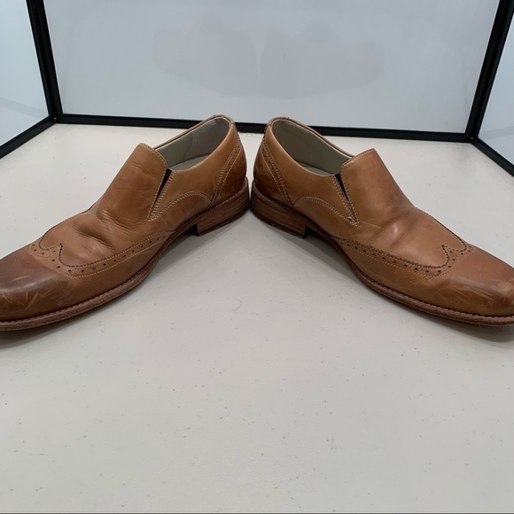 Perry Ellis Mens Wingtip Two Tone Brown Slide On Loafer Dress Shoes Size 10 M. main image 8